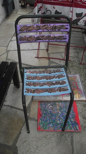Malerei mit dem Titel "A Chair" von Lord Faz, Original-Kunstwerk, Sprühfarbe