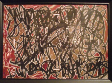 Drawing titled "The Brambles" by Lord Faz, Original Artwork, Marker Mounted on Plexiglass