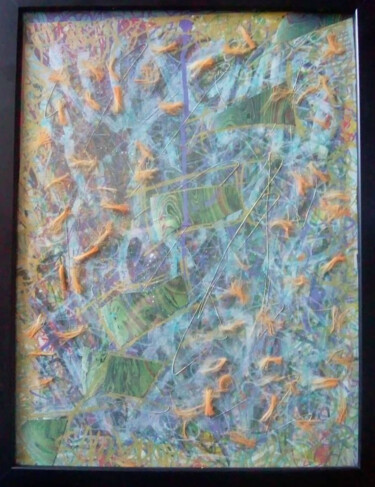 Painting titled "Cosmogony" by Lord Faz, Original Artwork, Spray paint Mounted on Plexiglass