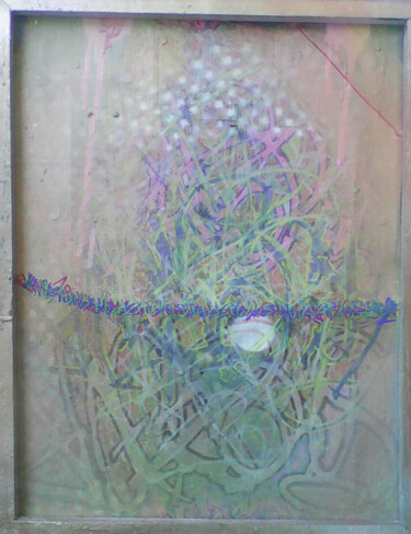 Ζωγραφική με τίτλο "Camouflage" από Lord Faz, Αυθεντικά έργα τέχνης, Μαρκαδόρος Τοποθετήθηκε στο Ξύλινο φορείο σκελετό