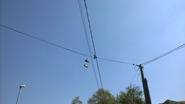 Photography titled "Shoes In The Air" by Lord Faz, Original Artwork, Non Manipulated Photography