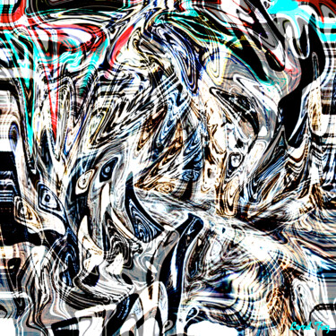 Digitale Kunst mit dem Titel "Waves On Waves" von Lord Faz, Original-Kunstwerk, Manipulierte Fotografie