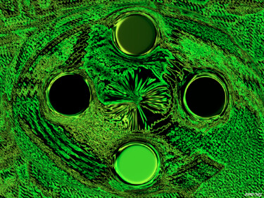 Цифровое искусство под названием "The Green Galaxxxy" - Lord Faz, Подлинное произведение искусства, Цифровая живопись