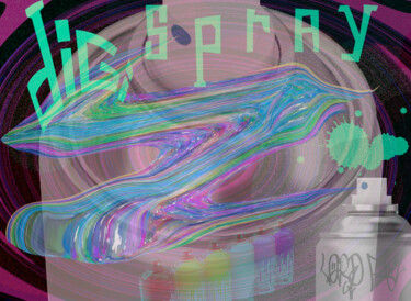 Digitale Kunst mit dem Titel "Digi Spray" von Lord Faz, Original-Kunstwerk, Digitale Collage