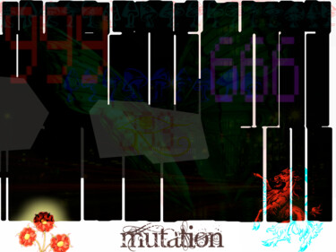 Arte digitale intitolato "The Mutation Point 9" da Lord Faz, Opera d'arte originale, Collage digitale