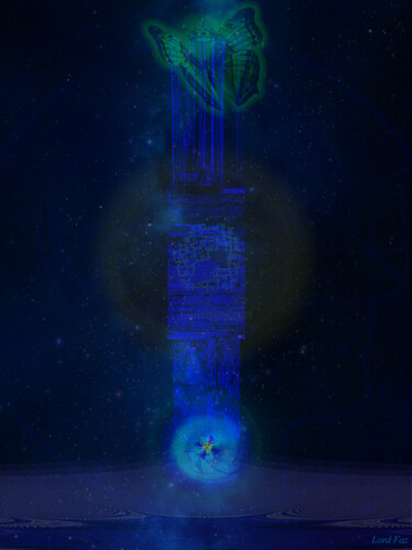 Digitale Kunst mit dem Titel "The Mutation Point 8" von Lord Faz, Original-Kunstwerk, Digitale Collage