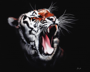 Digital Arts titled "Tigris II" by Lord Amihere, Original Artwork, Digital Painting