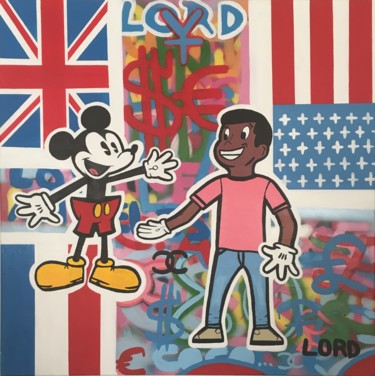 Painting titled "Lord & Mickey" by Lord, Original Artwork, Acrylic
