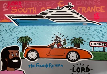 Painting titled "THE FRENCH RIVIERA" by Lord, Original Artwork, Acrylic
