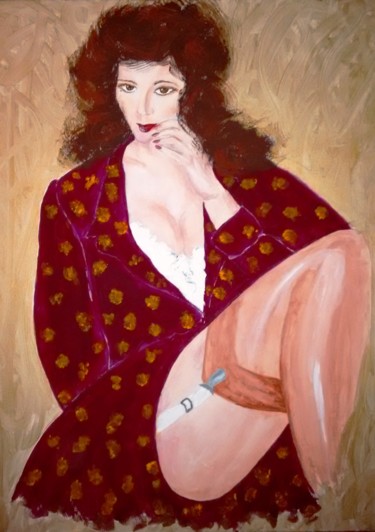 Painting titled "LAURA ANTONELLI" by Loredana  Giannuzzi, Original Artwork, Acrylic