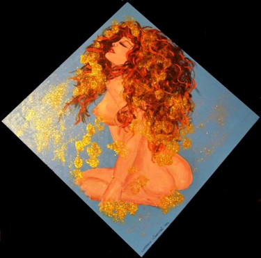 Peinture intitulée "DANAE" par Loredana  Giannuzzi, Œuvre d'art originale, Acrylique