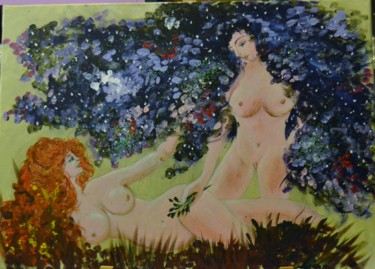 Schilderij getiteld "FEMININE GENESIS" door Loredana  Giannuzzi, Origineel Kunstwerk, Acryl
