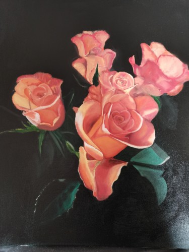 Pittura intitolato "Lovely flowers" da Loredana Lola, Opera d'arte originale, Olio