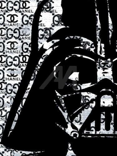 DARK VADOR Digitale Künste mit dem Titel "DARK VADOR" von Loredana Romano, Original-Kunstwerk, Digitale Malerei Auf Gestell montiert