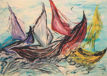 Pittura intitolato "Tempesta" da Loredana Alfieri, Opera d'arte originale, Altro