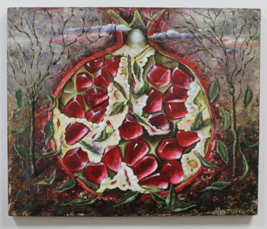 Картина под названием "Гранат" - Алла Афанасьева, Подлинное произведение искусства, Масло