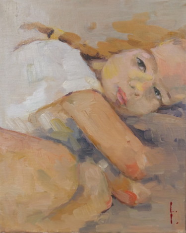 Painting titled "Study - Sofia in th…" by Lorena Iavorschi, Original Artwork, Oil