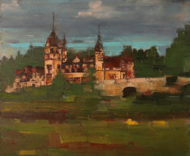 Peinture intitulée "Peles castle" par Lorena Iavorschi, Œuvre d'art originale, Huile