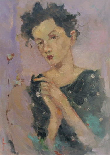 Painting titled "Soirée" by Lorena Iavorschi, Original Artwork, Oil