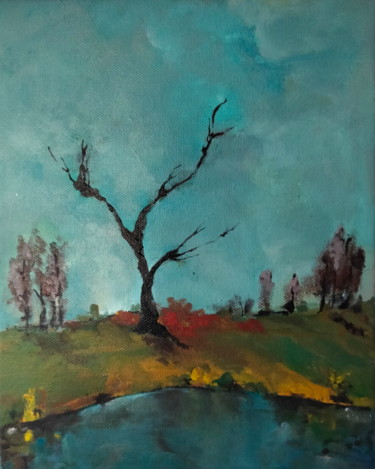 Painting titled "Autumn" by Lorena Iavorschi, Original Artwork, Oil