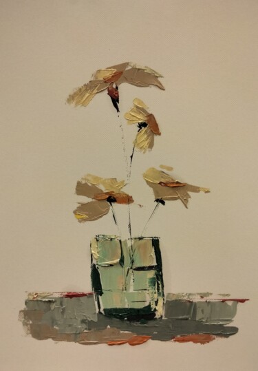 Peinture intitulée "Four flowers" par Lorena Iavorschi, Œuvre d'art originale, Huile