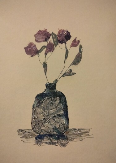 "Flowers 2" başlıklı Tablo Lorena Iavorschi tarafından, Orijinal sanat, Petrol