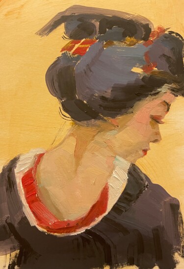 Painting titled "Kimono" by Lorena Iavorschi, Original Artwork, Oil