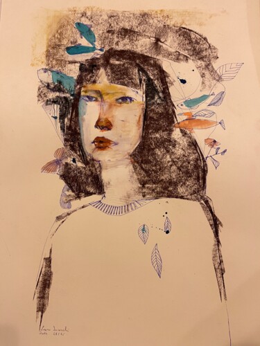Dessin intitulée "Introspections 1" par Lorena Iavorschi, Œuvre d'art originale, Pastel