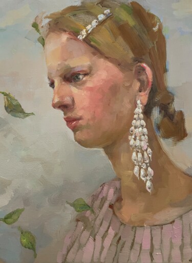 Peinture intitulée "Pearls" par Lorena Iavorschi, Œuvre d'art originale, Huile