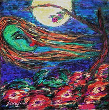 Peinture intitulée "Looking for Love th…" par Lorenzina B, Œuvre d'art originale, Pastel