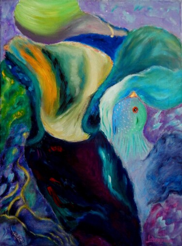 Painting titled "Caress" by Lorenzina B, Original Artwork, Acrylic