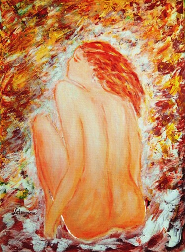 Peinture intitulée "Glance to Nowhere" par Lorenzina B, Œuvre d'art originale, Acrylique