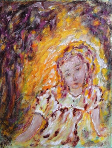 Painting titled "A Moment of Reverie…" by Lorenzina B, Original Artwork, Acrylic