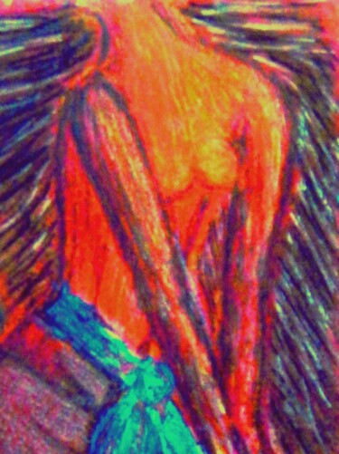Painting titled "Silk Skarf ~ Tie Me…" by Lorenzina B, Original Artwork, Pastel