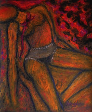 Peinture intitulée "Si je devais manque…" par Lorenzina B, Œuvre d'art originale, Pastel