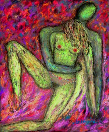 Malerei mit dem Titel "'La Maladie d'Amour…" von Lorenzina B, Original-Kunstwerk, Pastell