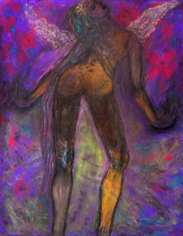 Painting titled "I'm prom queen,the…" by Lorenzina B, Original Artwork, Pastel