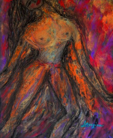 Pintura intitulada "❛The Devil Wears Pr…" por Lorenzina B, Obras de arte originais, Pastel