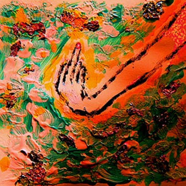 Peinture intitulée "My middle finger!..…" par Lorenzina B, Œuvre d'art originale, Acrylique