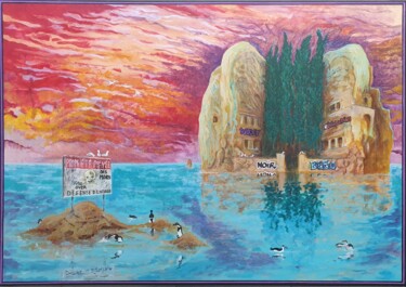 Peinture intitulée "Territoire violé" par Lorenz, Œuvre d'art originale, Acrylique