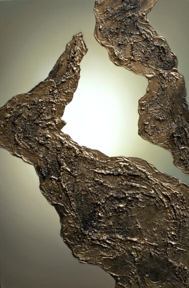Картина под названием "LUX ANIMAE" - Lorenza Cavalli, Подлинное произведение искусства, Масло Установлен на Деревянная рама…