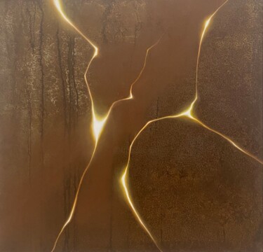 제목이 "LUMEN DESIDERII I"인 미술작품 Lorenza Cavalli로, 원작, 기름 목재 패널에 장착됨