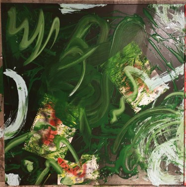 diptich2 "red and green with notes" Картина под названием "diptich2 "red and g…" - Lorenzo Beccherle, Подлинное произведение искусства, Акрил