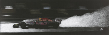 Tekening getiteld "wet Red Bull F1" door Lorenzo Benetton, Origineel Kunstwerk, Potlood
