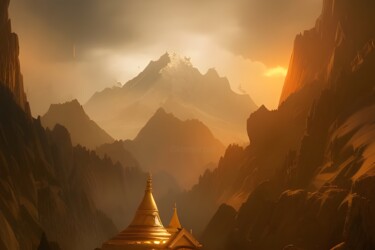 Digital Arts titled "pagoda d'oro" by Lorenzo Corti, Original Artwork, AI generated image