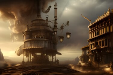 Digital Arts titled "casa steampunk" by Lorenzo Corti, Original Artwork, AI generated image
