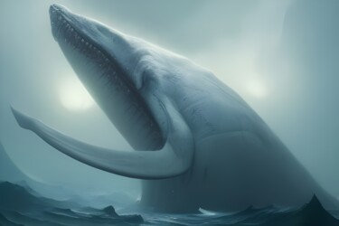 Arte digitale intitolato "testa della balena" da Lorenzo Corti, Opera d'arte originale, Immagine generata dall'IA