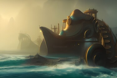 Digital Arts titled "nautilus" by Lorenzo Corti, Original Artwork, AI generated image