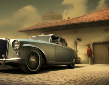 Artes digitais intitulada "automobile" por Lorenzo Corti, Obras de arte originais, Imagem gerada por IA