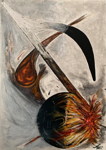 Картина под названием "REVOLUTION" - Lorenzo Polidori, Подлинное произведение искусства, Акрил Установлен на Деревянная рама…